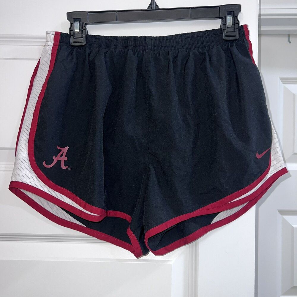 Nike Alabama Crimson Tide shorts womens Large black maroon lighweight football